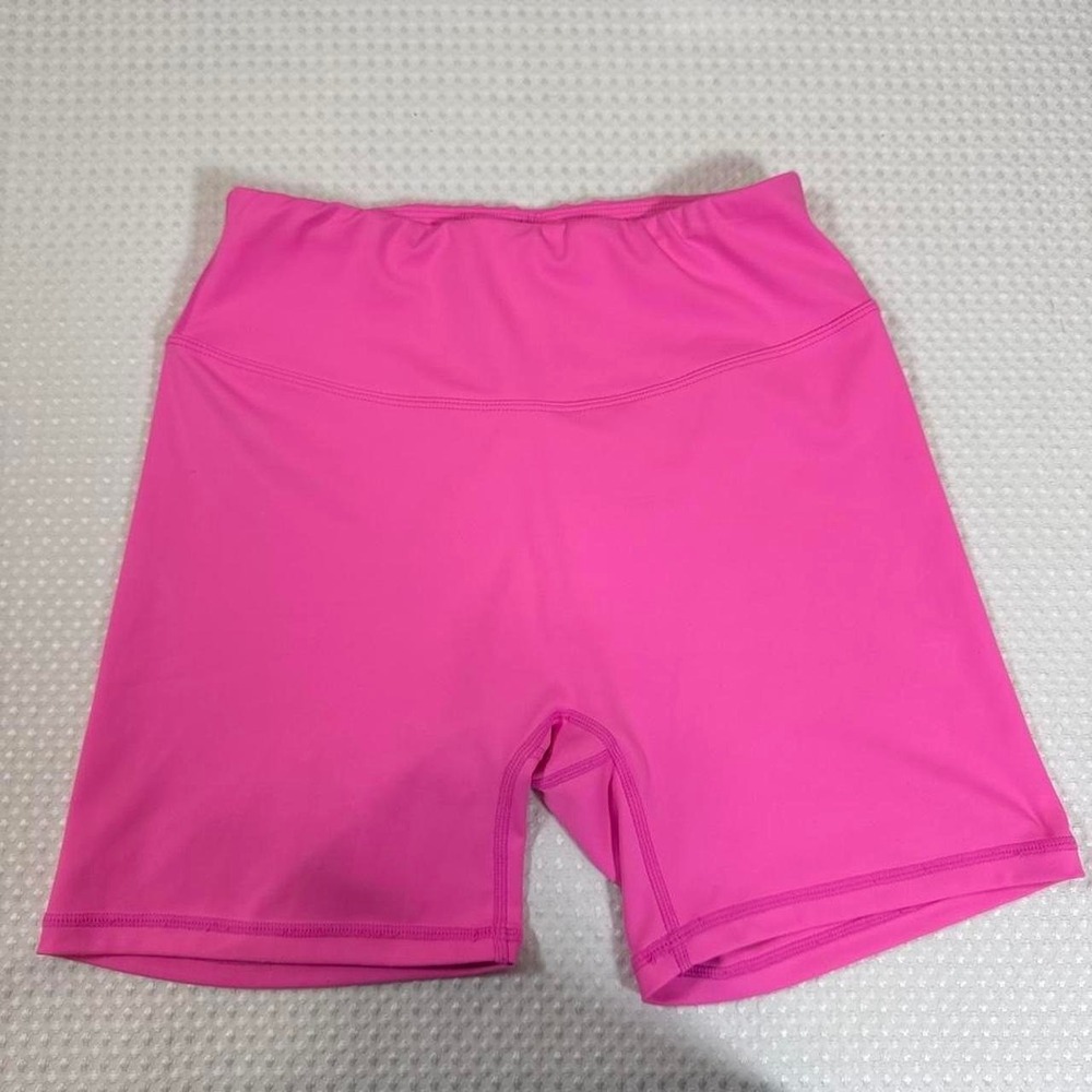 Biker Shorts Women Size S Pink Excellent High Waist Athletic Spandex